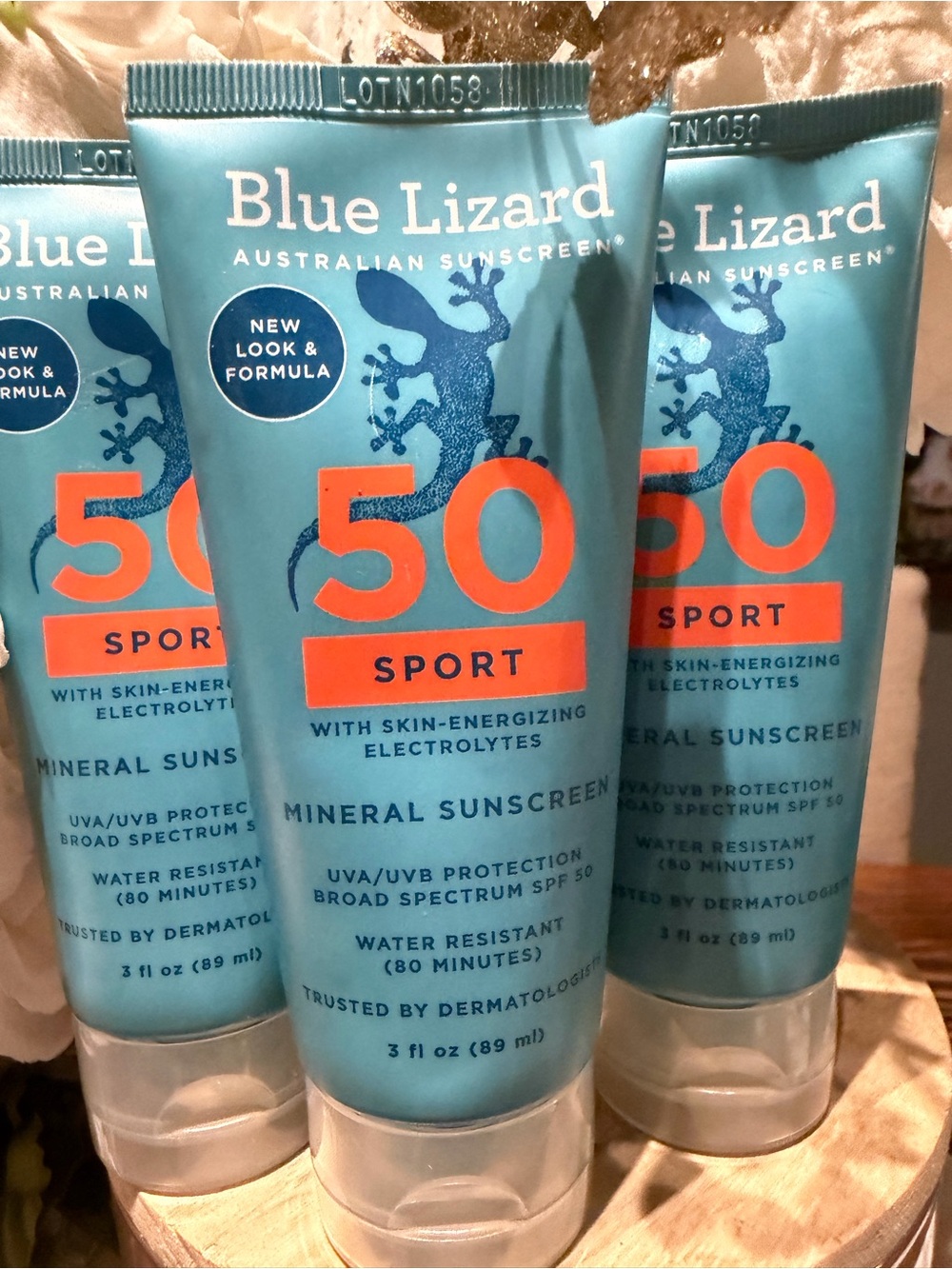 3 x Blue Lizard Sport Mineral Sunscreen SPF 50 - 3 oz each New Sealed
